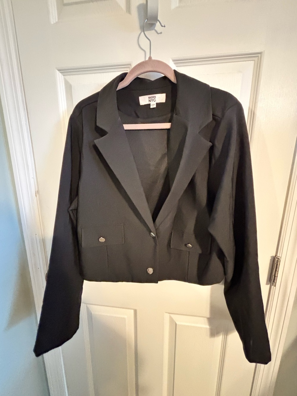 😍Madden NYC Black Cropped Blazer Jacket XXL